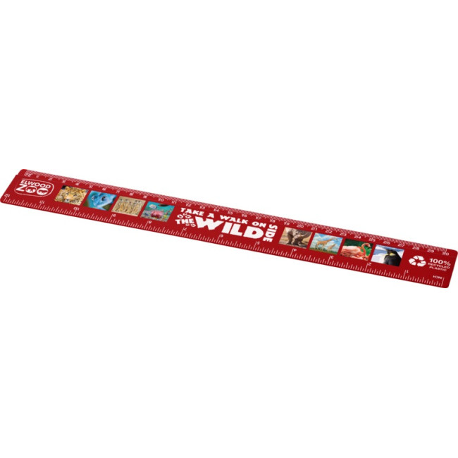 Custom Printed Refari 30 cm Recycled Plastic Ruler - Image 3