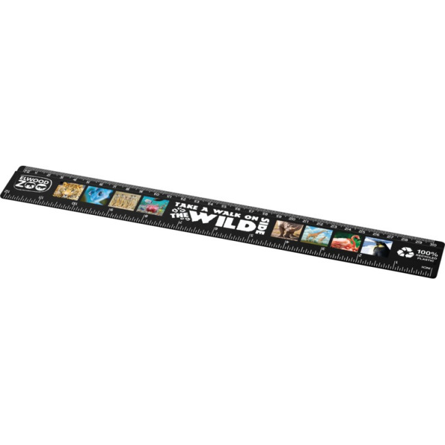 Custom Printed Refari 30 cm Recycled Plastic Ruler - Image 4