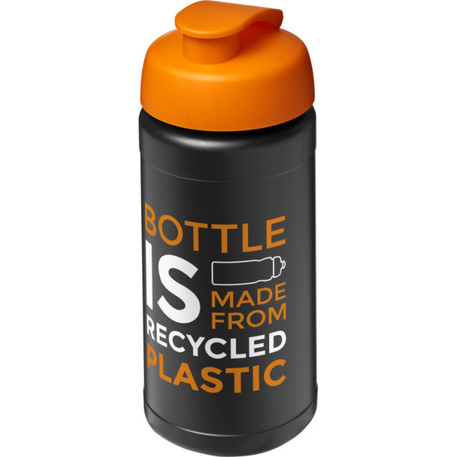 Custom Printed Baseline Recycled Sport Bottle With Flip Lid 500ml - Image 1