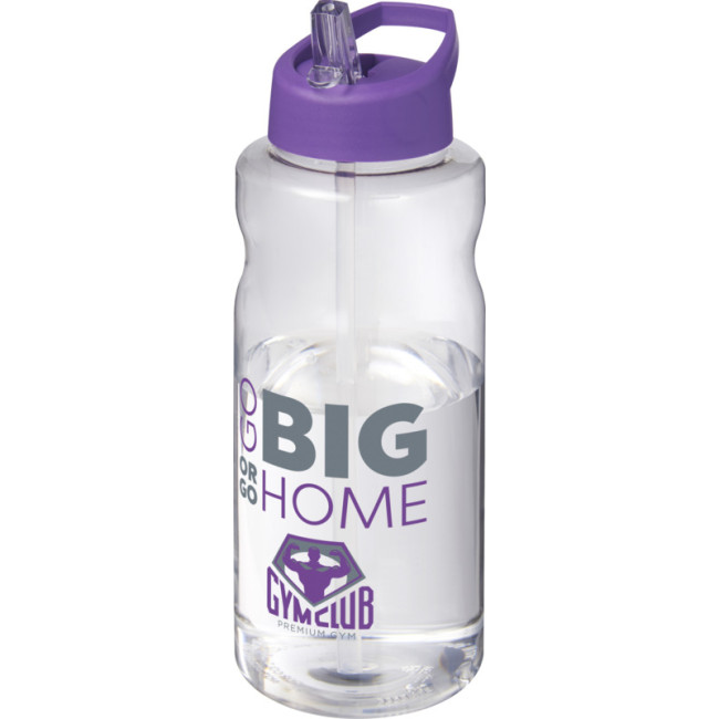 Custom Printed H2O Active  Big Base 1 Litre Spout Lid Sport Bottle - Image 4