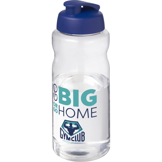 Custom Printed H2O Active  Big Base 1 Litre Flip Lid Sport Bottle - Image 3