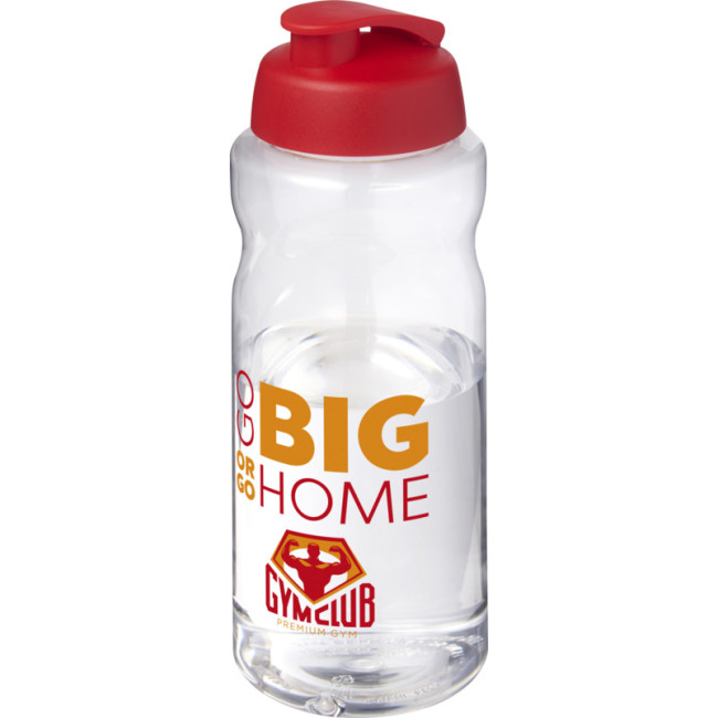 Custom Printed H2O Active  Big Base 1 Litre Flip Lid Sport Bottle - Image 4