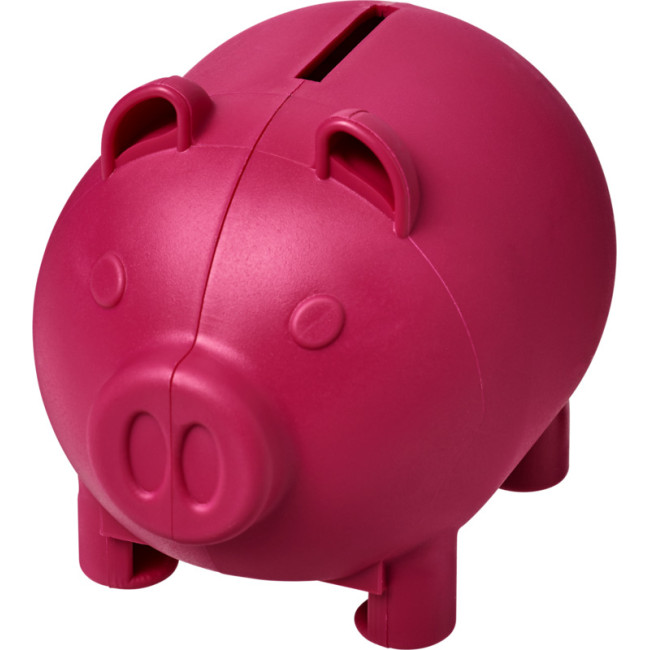 Custom Printed Oink Recycled Plastic Piggy Bank - Image 2