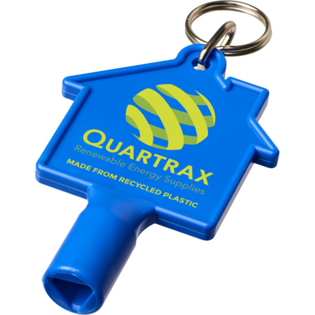 Branded Maximilian House-Shaped Recycled Utility Key Keychain - Image 2