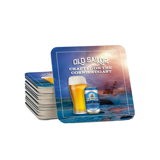 Branded Beer Mats Paper Laminated 1 Side - Image 1