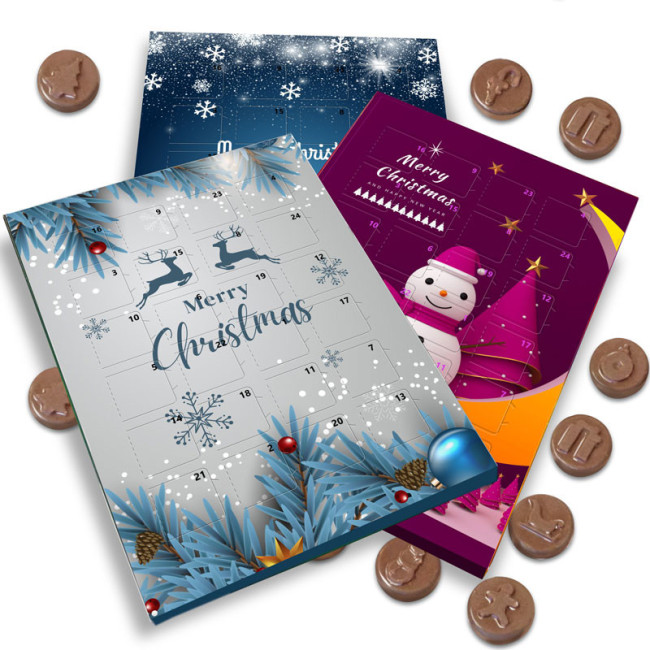 Custom Printed Traditional Chocolate Advent Calendars Vegan Option