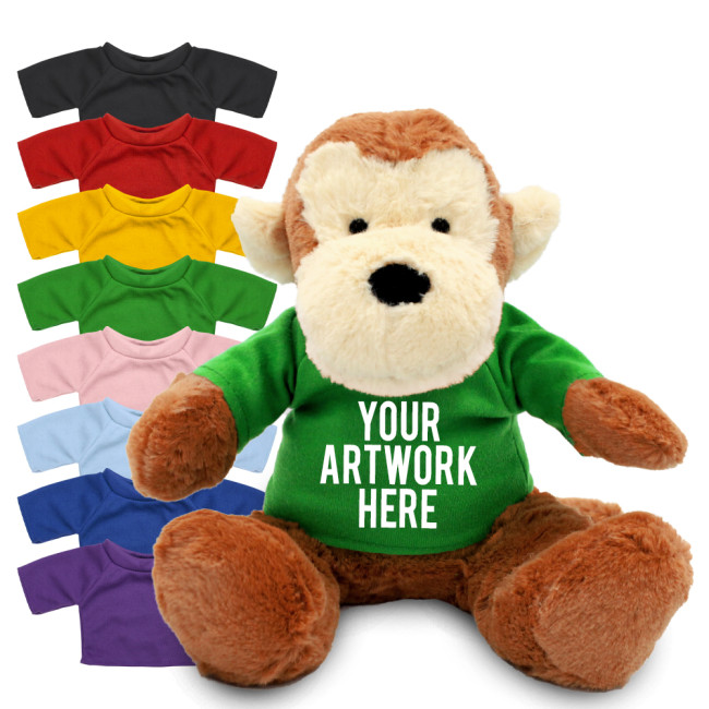 Custom Printed Max Monkey In Colour Tee 20cm