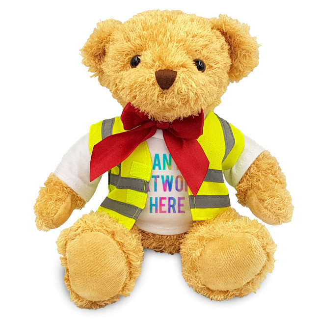 Branded William Soft Toy Teddy Bear In Hi Vis Jacket