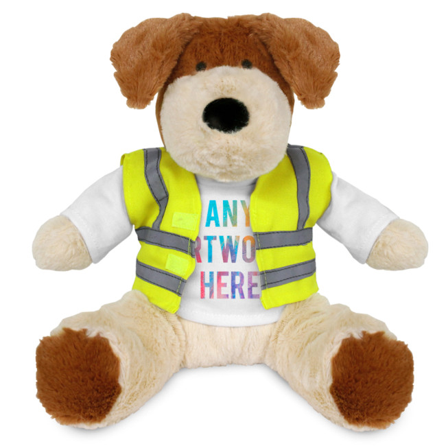 Branded Darcy Dog In Hi Vis Jacket 20cm