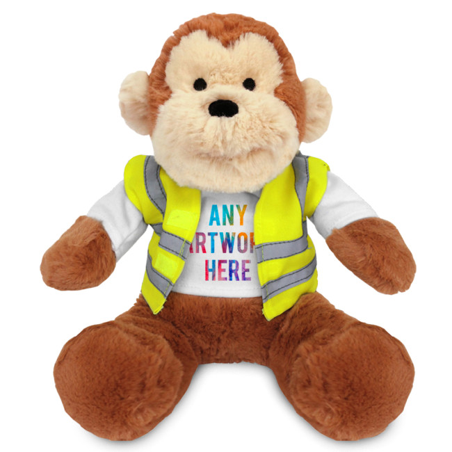 Branded Max Monkey In Hi Vis Jacket 20cm