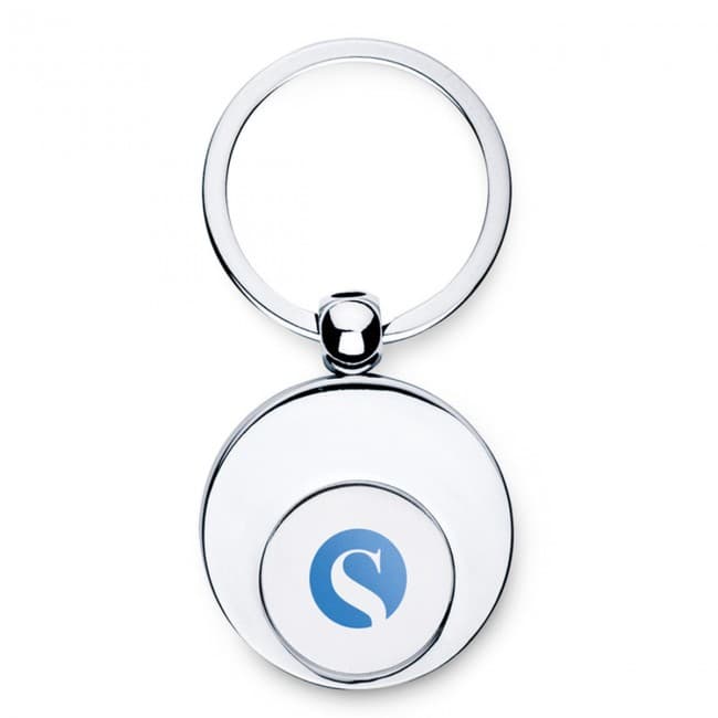 Custom Printed Metal Keyring With Trolley Token - Image 2