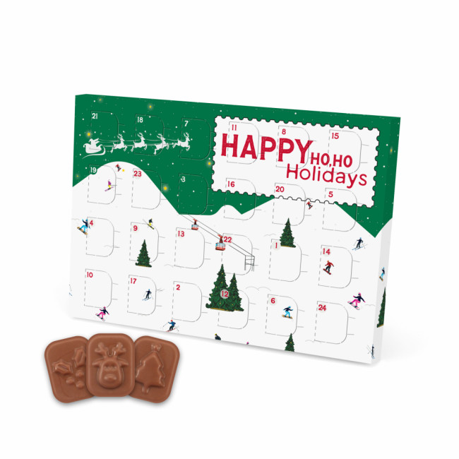 Custom Printed Mini Advent Calendar Milk Chocolate 41% Cocoa - Image 1