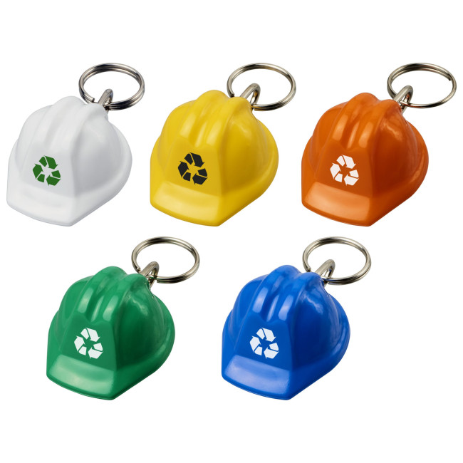 Branded Kolt Hard Hat-Shaped Recycled Keychain - Image 1