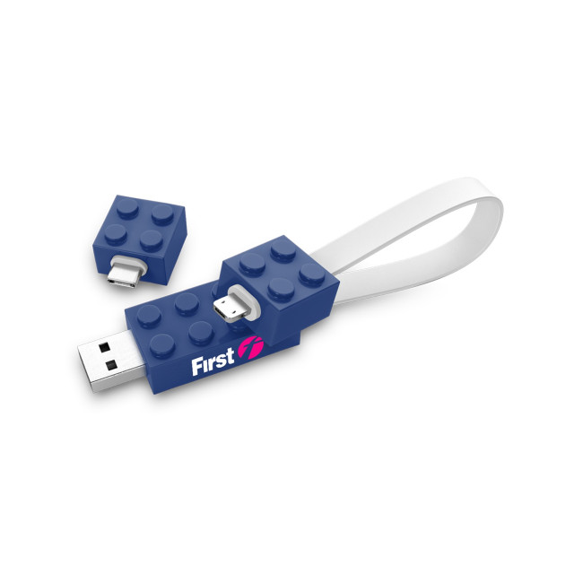 Custom Printed Block USB Charging Cable