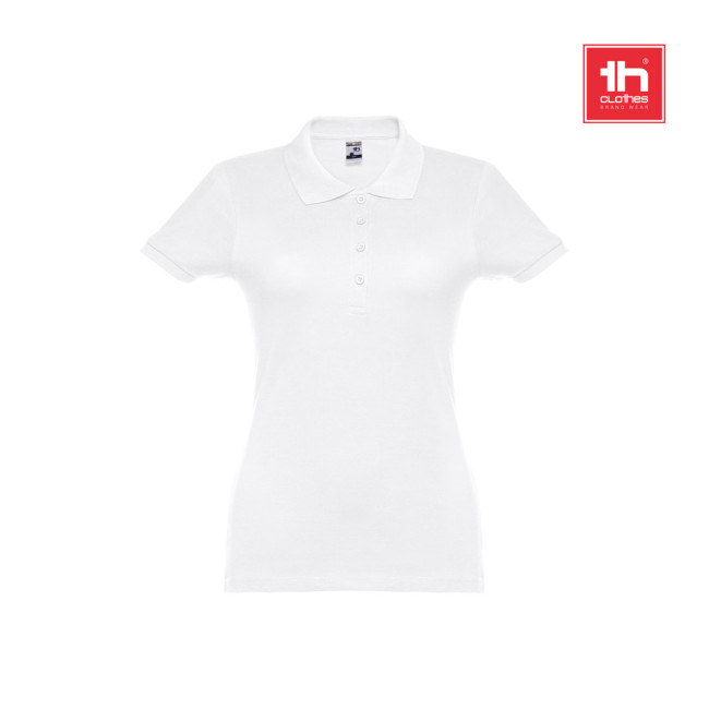 Custom Printed Eve Short-Sleeved Fitted Polo For Women In 100% Cotton