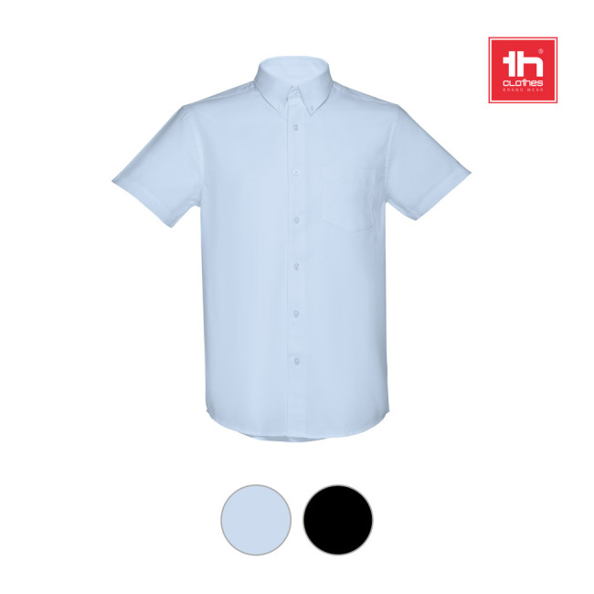 Custom Printed London Men's Short-Sleeved Oxford Shirt