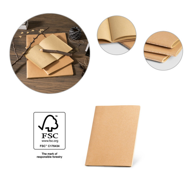 Custom Printed Alcott Cardboard A6 Notepad 250 g/m²