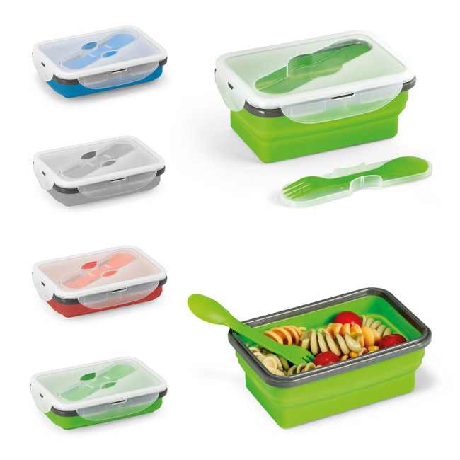 Custom Printed Saffron Silicone Lunch Box 640ml