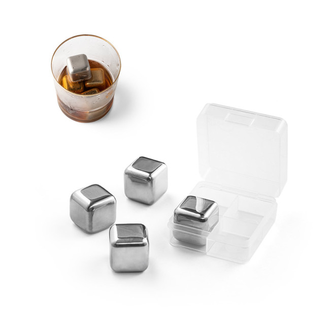 Custom Printed Glacier Set Of Reusable Stainless Steel Ice Cubes