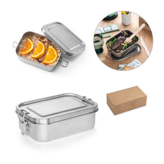 Custom Printed Stainless Steel Lunch Box 750ml