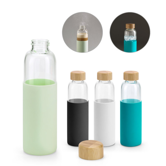 Custom Printed Dakar Borosilicate Glass Bottle 600ml