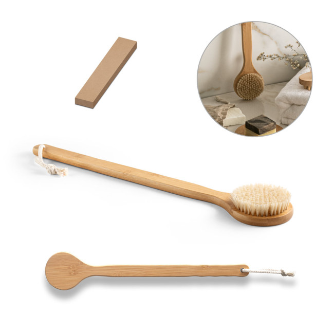 Branded Bamboo Shower & Bath Brush