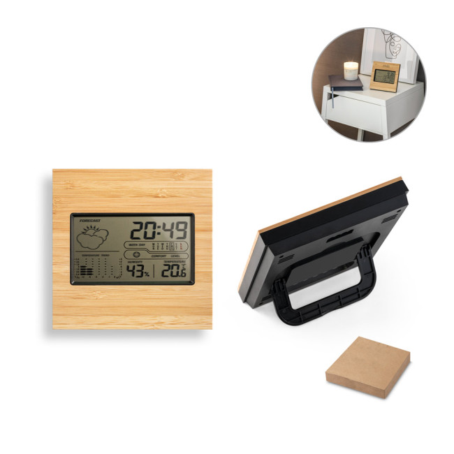 Branded ABS & Bamboo Desk Station