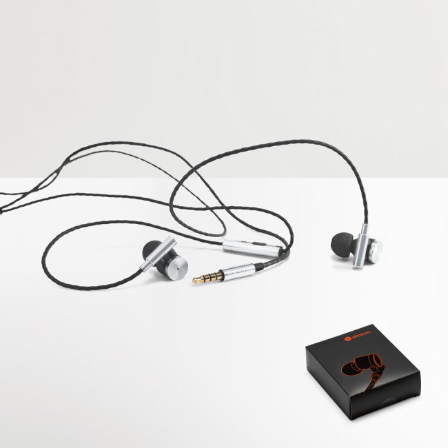 Custom Printed Metal & ABS Earphones With Microphone