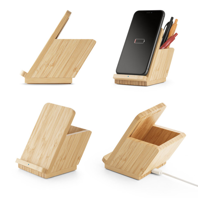 Branded Bamboo Wireless Charger