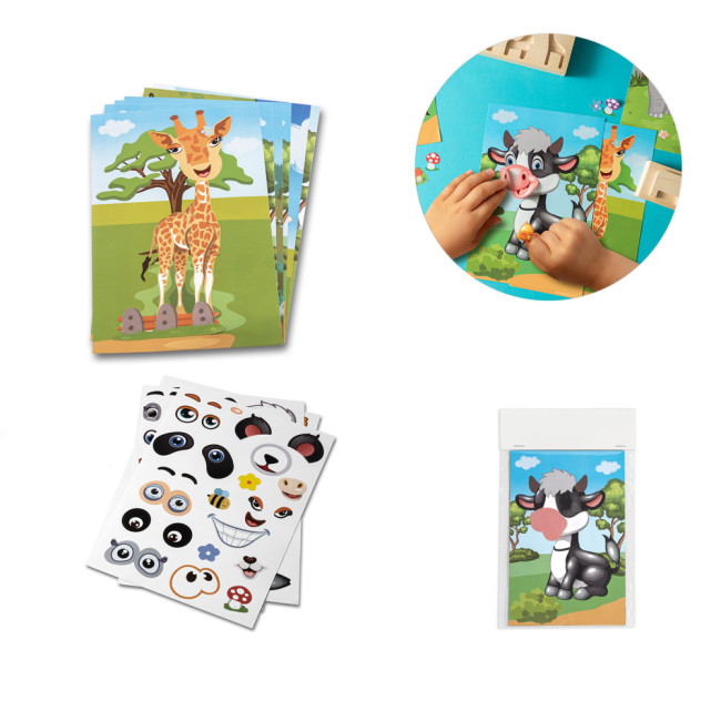 Custom Printed Animal Sticker Set With Six Sheets