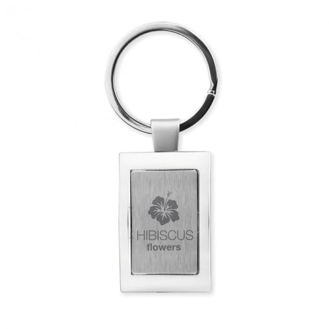 Custom Printed Rectangular Metal Keyring - Image 4