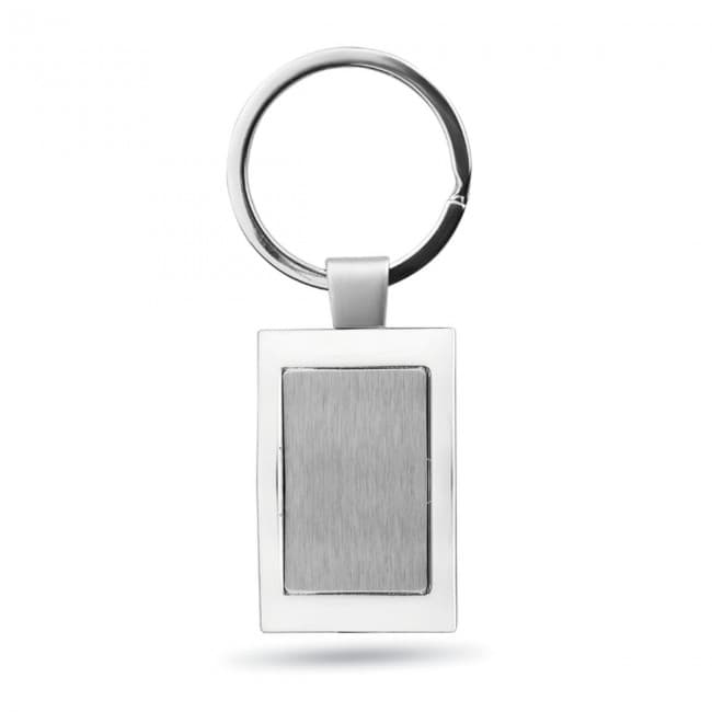 Custom Printed Rectangular Metal Keyring - Image 3