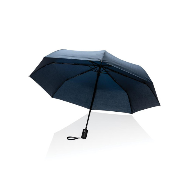 Custom Printed Impact Aware Rpet Auto Open/Close Umbrella 21" - Image 1