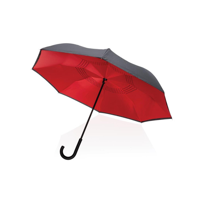 Custom Printed Impact Aware Rpet Reversible Umbrella 23" - Image 1