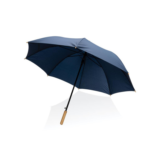 Custom Printed Impact Aware Rpet Auto Open Bamboo Umbrella 27" - Image 2