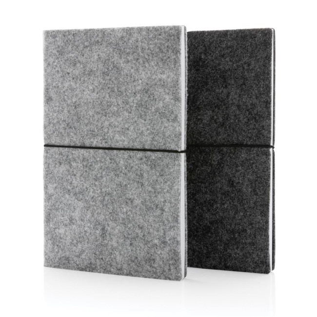 Custom Printed GRS Certified Recycled Felt A5 Softcover Notebook