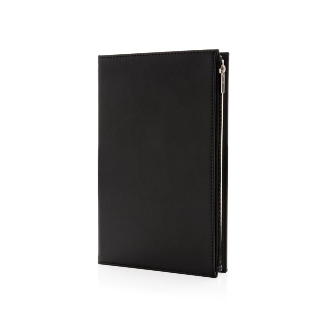 Branded Swiss Peak A5 PU Notebook With Zipper Pocket