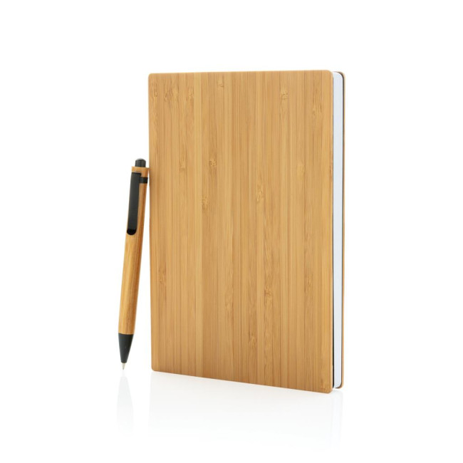 Branded A5 Bamboo Notebook & Pen Set