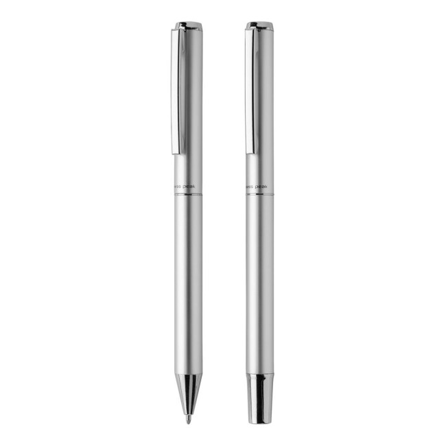 Branded Swiss Peak Cedar RCS Certified Recycled Aluminum Pen Set - Image 1