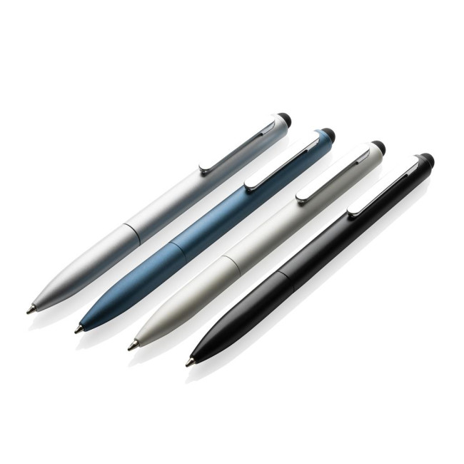 Custom Printed Kymi RCS Certified Recycled Aluminium Pen With Stylus