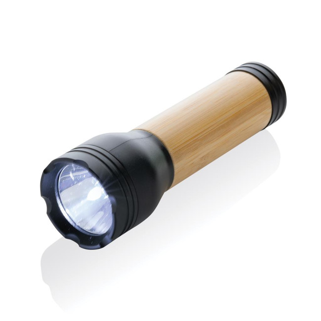 Branded Lucid RCS Certified Recycled Plastic & Bamboo Torch 3W