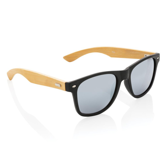 Custom Printed Bamboo And RCS Recycled Plastic Sunglasses - Image 3