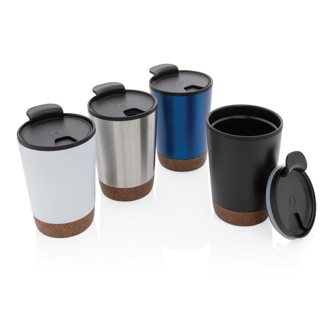 Custom Printed GRS Rpp Stainless Steel Cork Coffee Tumbler 300ml - Image 1