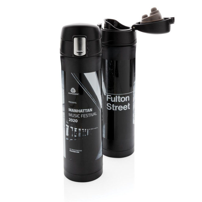 Custom Printed RCS Re-Steel Easy Lock Vacuum Flask 450ml - Image 1