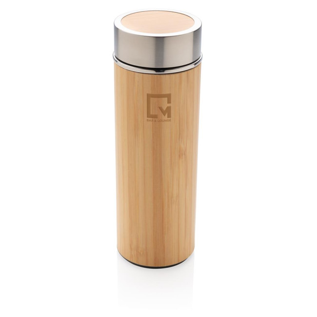 Branded Leak Proof Bamboo Vacuum Bottle 300ml