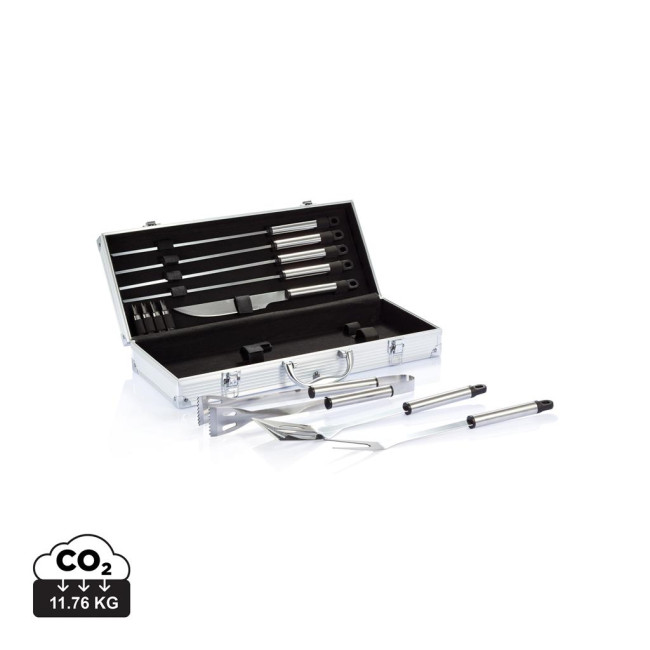 Custom Printed Barbecue Set In Aluminium Box 12pcs