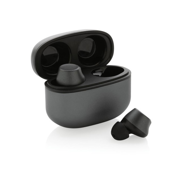 Custom Printed Terra RCS Recycled Aluminium Wireless Earbuds