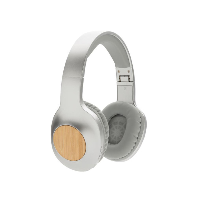 Branded Dakota Bamboo Wireless Headphones