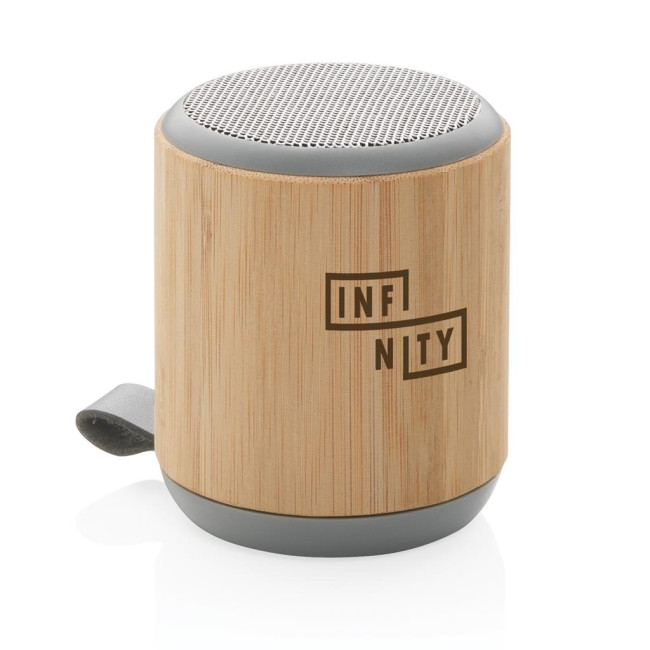 Branded Bamboo And Fabric Wireless Speaker 3W