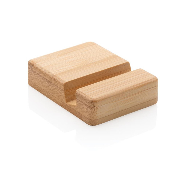 Branded Bamboo Phone Stand